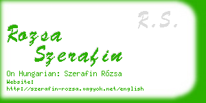 rozsa szerafin business card